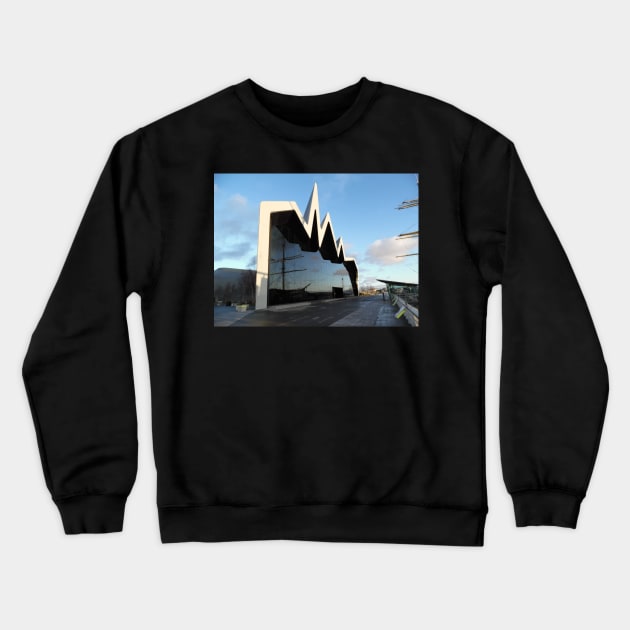 Scottish Photography Series (Vectorized) - Riverside Museum, Glasgow Crewneck Sweatshirt by MacPean